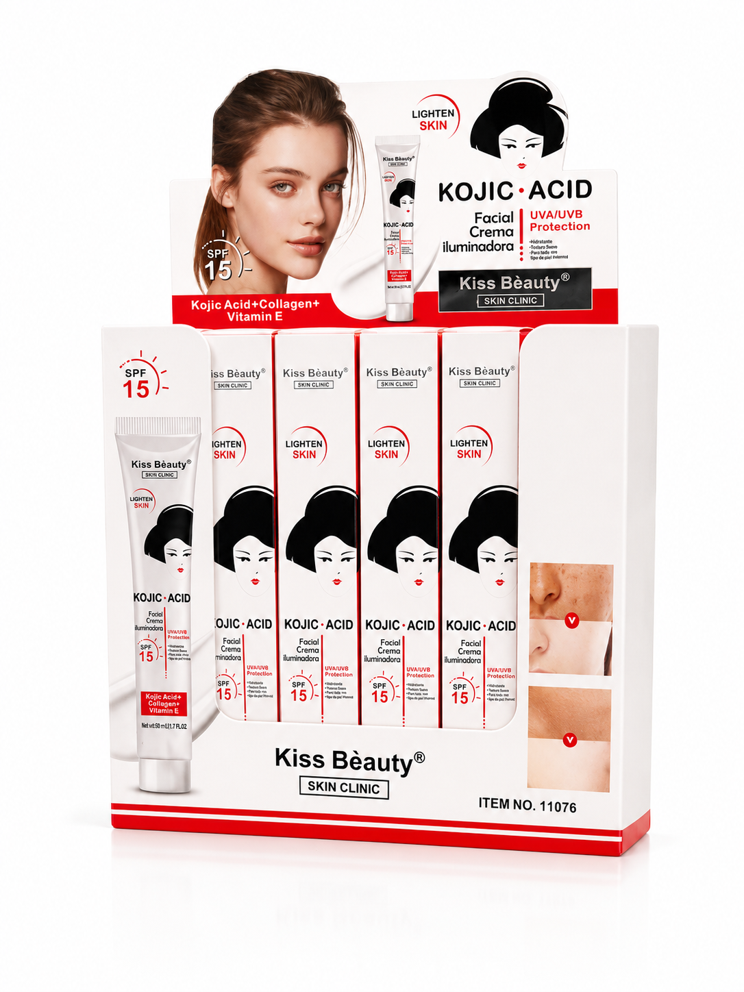 Crema Facial Iluminadora Coreana ÁCIDO KOJICO
